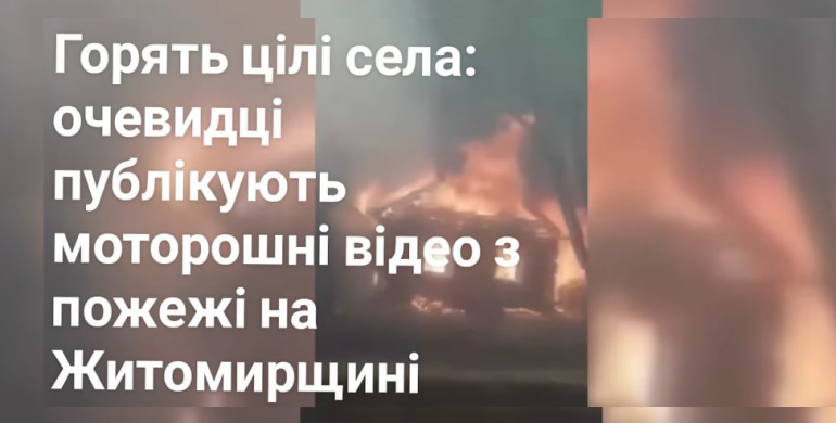 Пожежі не вщухають, вогонь нищить цілі села: в мережі з’явились моторошні кадри з Житомирщини (ВІДЕО)